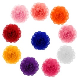 Sorcristy 10 PCS Dog Collar Flower Accessories Pet Charms, 3.15 Inch Colorful Pet Charms Puppy Pet Flower Collars for Dogs, Cats Grooming Accessories