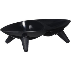 Pet Life ® Melamine Sculpture Dishwasher Safe Anti-Skid Cat and Dog Bowl with Raised Dual-Sided Food and Water Pet Bowl