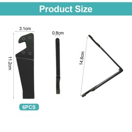 YSJCHEBS Pack of 6 Black Phone Holder, Desktop Stand, Foldable Phone Holder, Portable Phone Holder