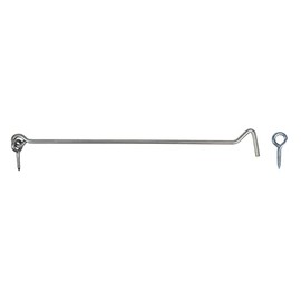 Alberts 903879 Storm Hook with Angle Plates or Eyelets Galvanised Blue Galvanised Length 300 mm Hook Diameter 5 mm