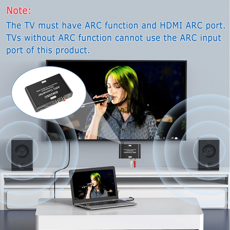 SDKDZKG 192KHz DAC Converter, HDMI ARC Audio Extractor Adapter, HDMI/Digital