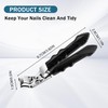 Black Long Handle Non-Slip Toenail Clippers for Seniors Thick Toenails,