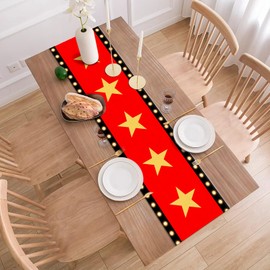 Buxiuer Movie Night Table Runner Now Showing Theater Themed Birthday Party Decorations Dining Room Home Kitchen Table Decor