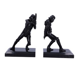 Nemesis Now Shadow Stormtrooper Bookend Figurines 18.5cm, Resin, Black, Original Stormtrooper Merchandise, Two Stormtrooper Figures to Keep Your Books Upright
