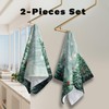 Cneztholim Winter Forest Hand Towels for Bathroom Pine Tree Cardinal