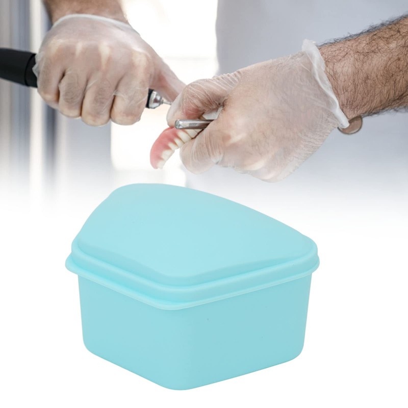 ANGGREK Retainer Case, Trapezoid Retainer Case Travel Portable Denture Storage