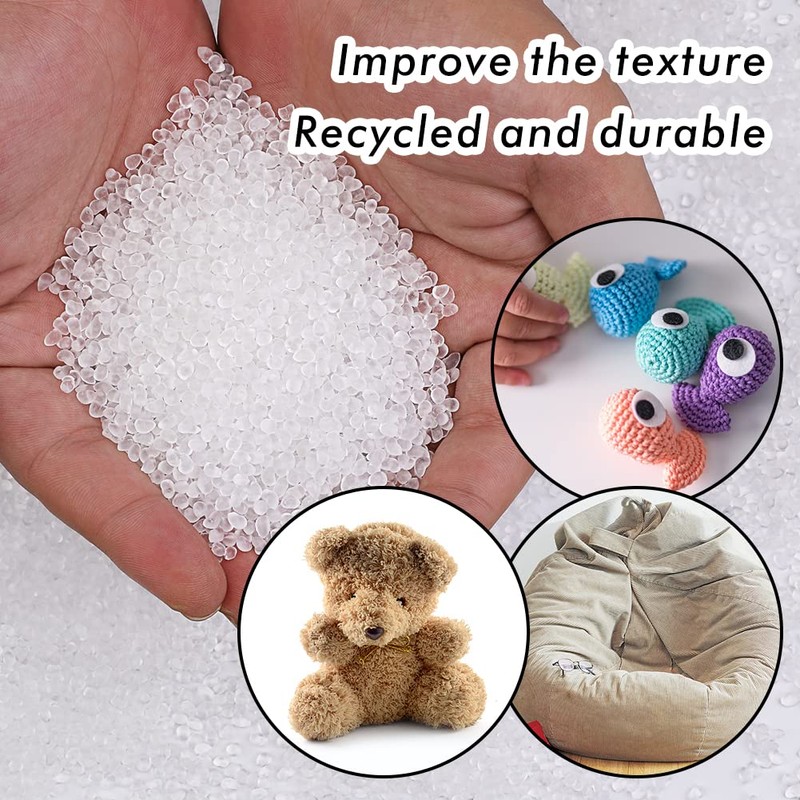 Stuffing Beads, 3.5oz Weighted Pellets for Stuffed Animals, Craft Rubber