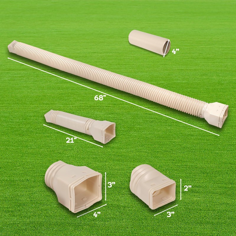 plusgutter Rain Gutter Downspout Extensions Flexible, Drain Downspout Extender,Down Spout