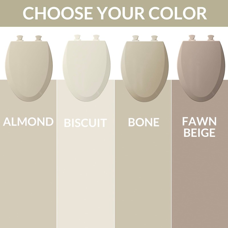 Bemis 500EC Durable Wood Toilet Seat with Easy Clean Hinges,