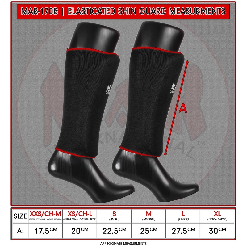 MAR Shin Guard LB: Black (NCAT-170)