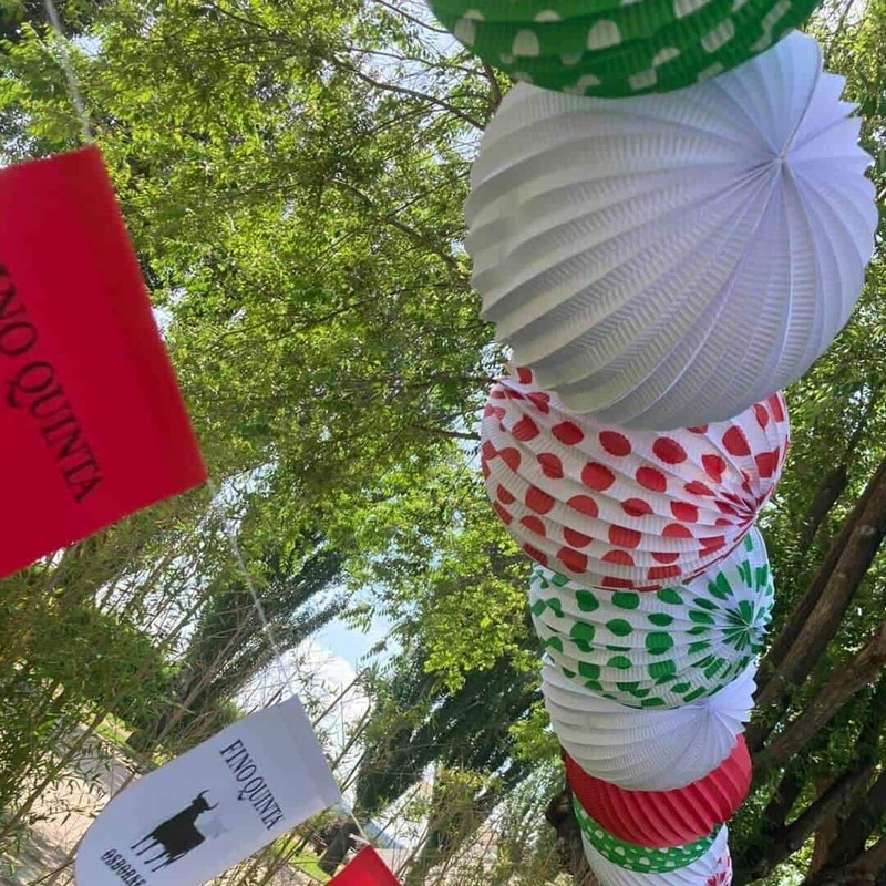 Red Lanterns with White Dots | 22 cm Diameter |