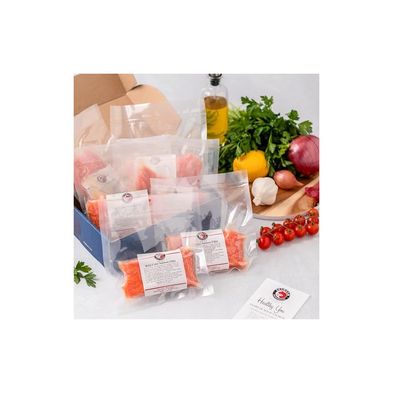 SeaBear Wild Alaskan Coho Salmon Dinner Fillets, 6 oz (12