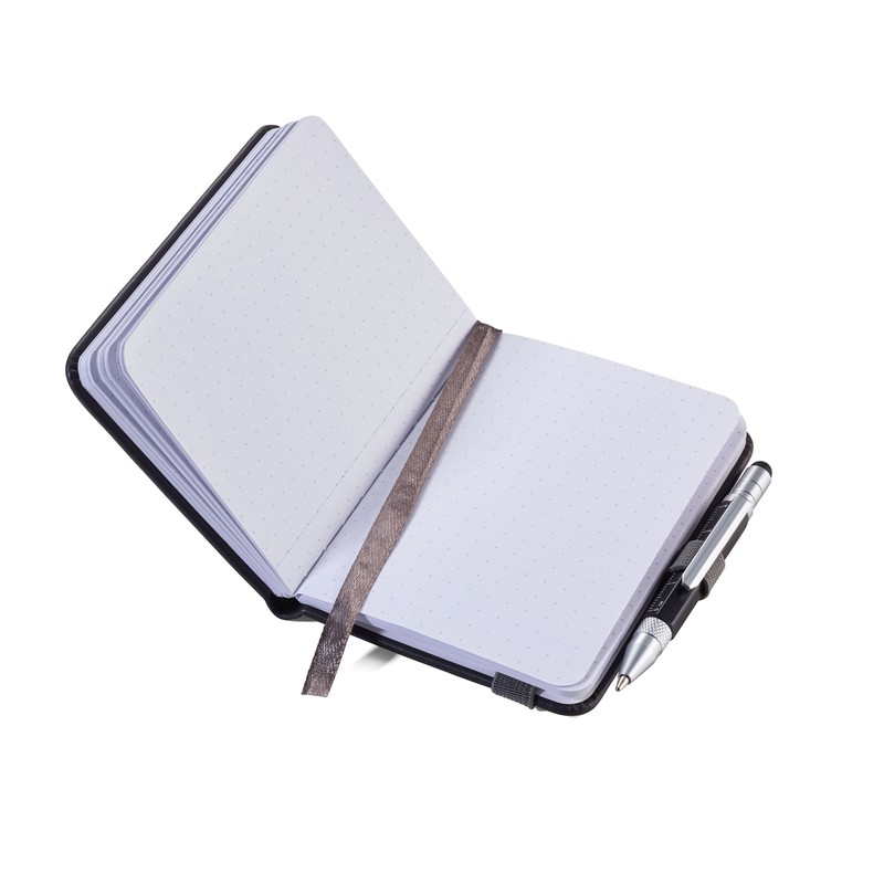 TROIKA Notepad DIN A7 including ballpoint pen, elastic band closure,