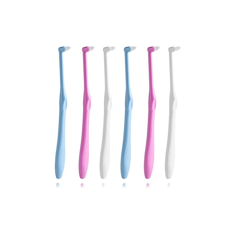 LOVEWEE Cepillo de dientes cónico End-Tuft, 6 piezas de cepillo