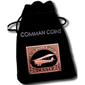 Cut Coin Bar Bullion Copper 24 Cent Post Stamp First in Flight Commemorative Token