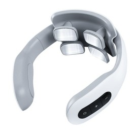 Electric Pulse Neck Massager with Heat Broadcast Relieve Soreness Reduce Fatigue Adjustable Cervical Neck Massager