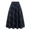 Ylingjun Long Plaid Wool Skirt for Womens Winter Fall High