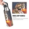 Dinosaur Water Bottle with Straw 3D T-Rex Lid Thermos Kids