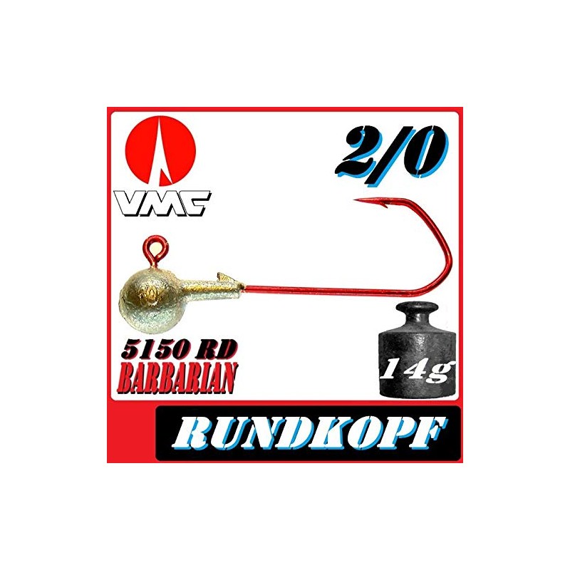 VMC Jig Head Hooks Jig Head Round 2/0 14g Jig