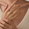 UneDouce Gold Chunky Dome Rings for Women | Textured Puffy