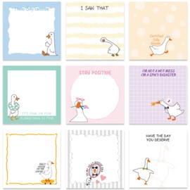 Aposwow Funny Sticky Notes Gifts - 9 Pack Funny Sticky Notes 3x3 Inch Silly Office Gifts for Coworkers Goose Post It Notepads Work Gag Self-Stick Memo Pads Office School Supplies 450 Sheets