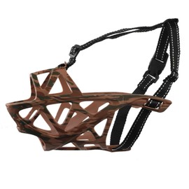 PETCUTE Muzzles for Dogs, Soft Muzzle for Dogs with Reflective Strips, Adjustable Dog Muzzles, for Small, Medium and Large Dogs, Prevents Barking, Biting and Chewing