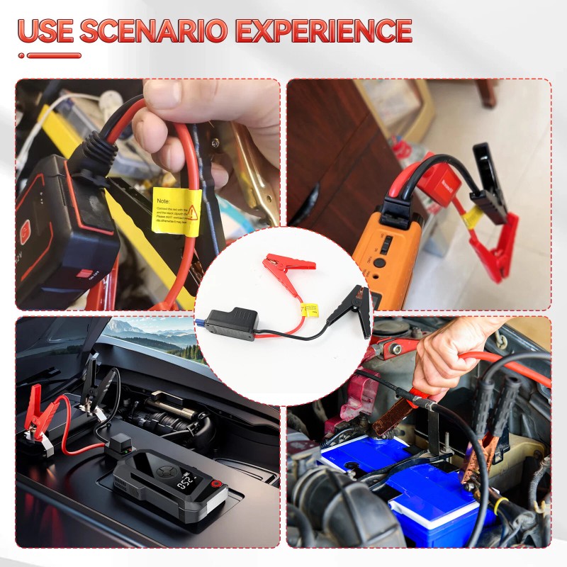 Unbranded 12V Car Jump Starter Smart Jumper Cable Connector Alligator