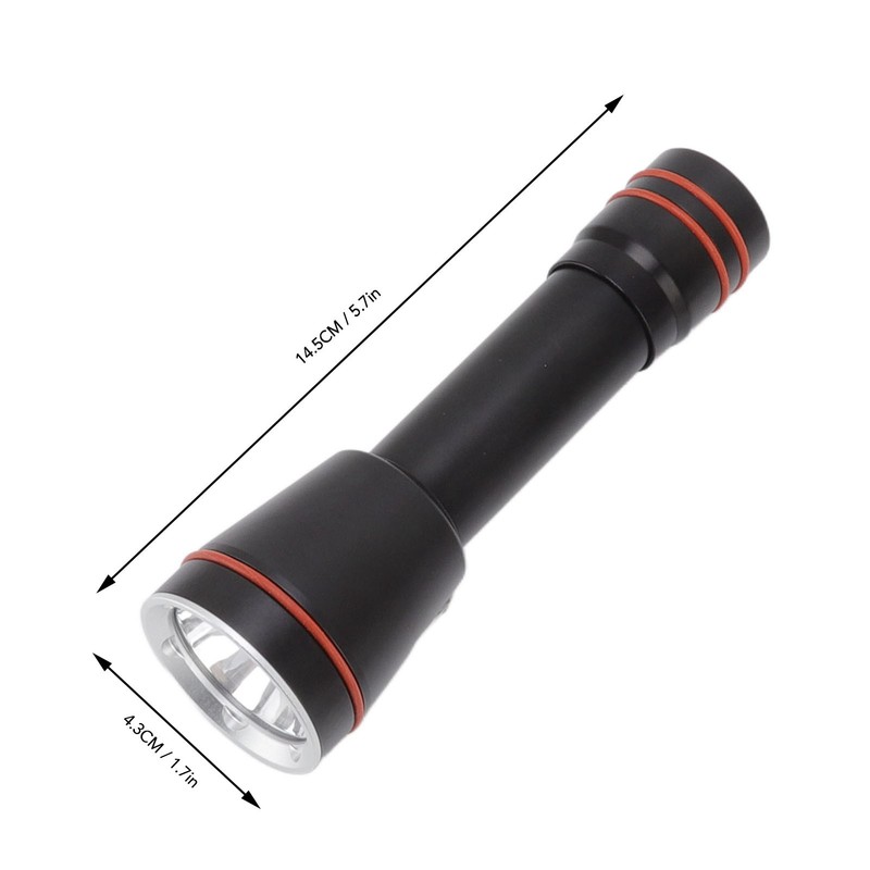 Professional Underwater Flashlight 5000LM Lighting Diving Fill Light IPX8 Waterproof