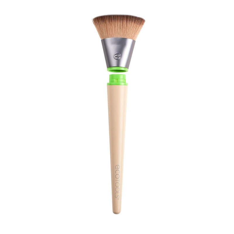 Ecotools Flat Foundation Interchangeables Makeup Brush for Flawless Liquid and