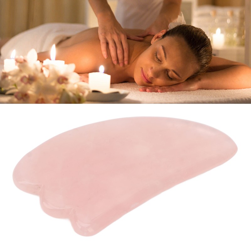Scrapping Plate Pink Crystal Highly Polished Translucent Gua Sha Board