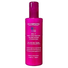 Bio Keratin Luxury Collection 3-in-1 Heat Protection + Gloss Shine + Hydration, 8.45 Fl Oz, 250 ml