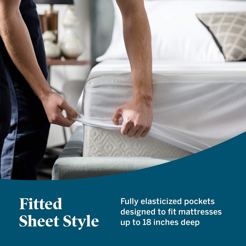 LUCID Premium Viscose Bamboo Jersey Mattress Protector Ultra Soft Waterproof