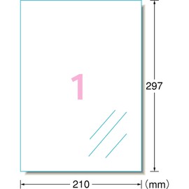 A-One 30601E Inkjet Label Sticker, Super Water Resistant, Glossy Film, Transparent, A4, Uncut, 3 Sheets