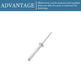 QUARKZMAN 5 mm x 35 mm Blind Rivets x 30 Pieces Aluminium/Steel Rivets for Metal and Plastic and Leather [Silver Tone]