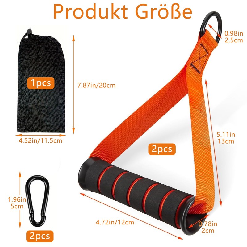 HOPNKN Handles for Fitness Bands, Pack of 2 Single-Handle Grips,