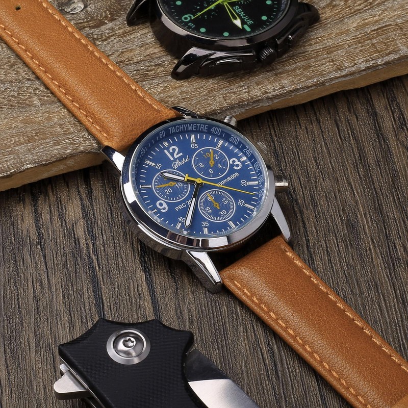 Berfine 22mm Brown Calf Leather Watch Band Replacement,Extra Soft Watch