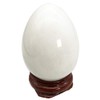 Fekuar Stone Egg Figurine, Polished Healing Crystal Easter Eggs Sphere