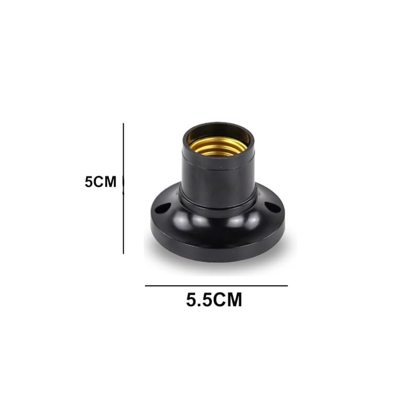 ShuoHui Lamp Holder E27 Universal E27 Socket Lamp Holder Flat