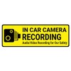 2x6 inch 4 Pcs Removable in Car Camera Recording Warning
