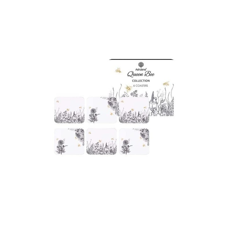 Ashdene Queen Bee Coaster 6 Pack, The Ladelle Group 521020