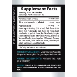 PRIVATE LABEL candida relief - ANTI-PARASITE FORMULA - super antioxidant - 2 Bottles