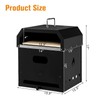 Giantex 4-in-1 Outdoor Pizza Oven, Wood Fired 2-Layer Pizza Maker