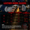 HANDLANDY Leather Work Gloves for Men and Women, Utility Tough