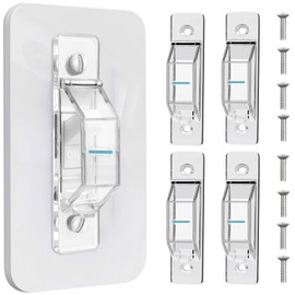 4 Pack Light Switch Cover Guard,Light Switch Lock With Glow In The Dark Effect, Child Proof Wall Switch Cover Keeps Lights or Switches from Being Accidentally Turned ON or OFF （Clear)