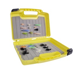 Aventik Streamer Fly Boxes Click Lock Large Streamer Flies Foam Storage Fishing Box Tackle Box Boating Fishing Boxes 14X11X3.35inch/10.43X8.27X3.15inch (SF2 Olivine B+B Foams-14X11X3.35inch)