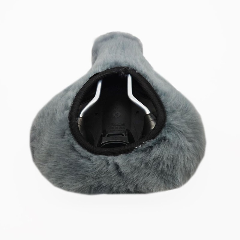 Reissner Lambskin Bicycle Saddle Cover Lambskin Combined with Faux Fur