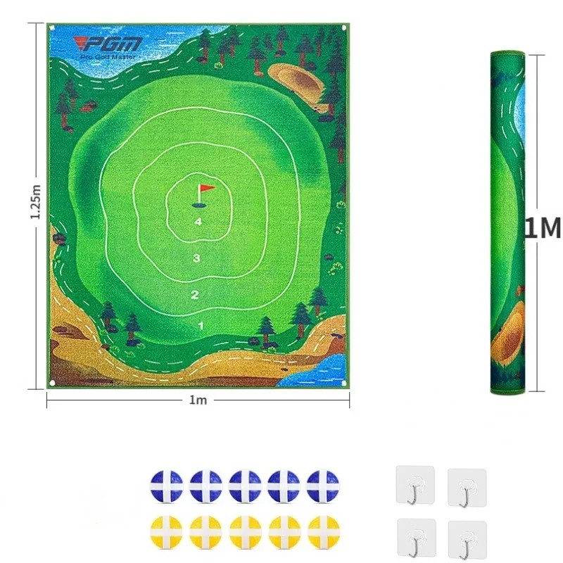 PGM DJD040 Golf Chipping Practice Target Mat with 10 Velcro