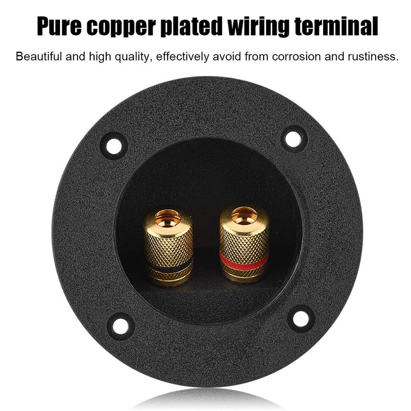 Speaker Terminal Box, 48MM 2 Copper Binding Post Terminal Cable