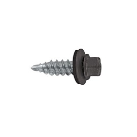 Fasteners Plus ST Fastening #12 x 3/4" Kwikseal Woodbinder Metal Roofing Stitch Screws Metal-to-Wood Charcoal Gray (Pack of 250)