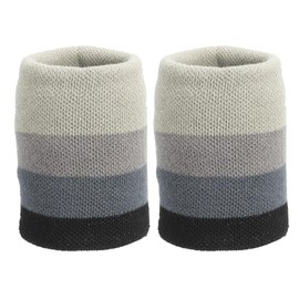 PATIKIL Sports Wristband Sweatbands for Men and Women, 2 Pcs Breathable Tennis Wrist Bands Absorbent Sweat Band for Basketball Football Baseball Running Gym, Grey